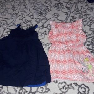 Two dresses the blue one is reversible